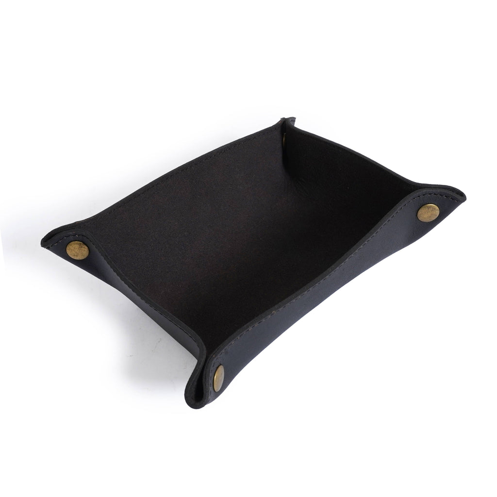 Desk Organizer Leather Valet Dump Tray for Men, view 3