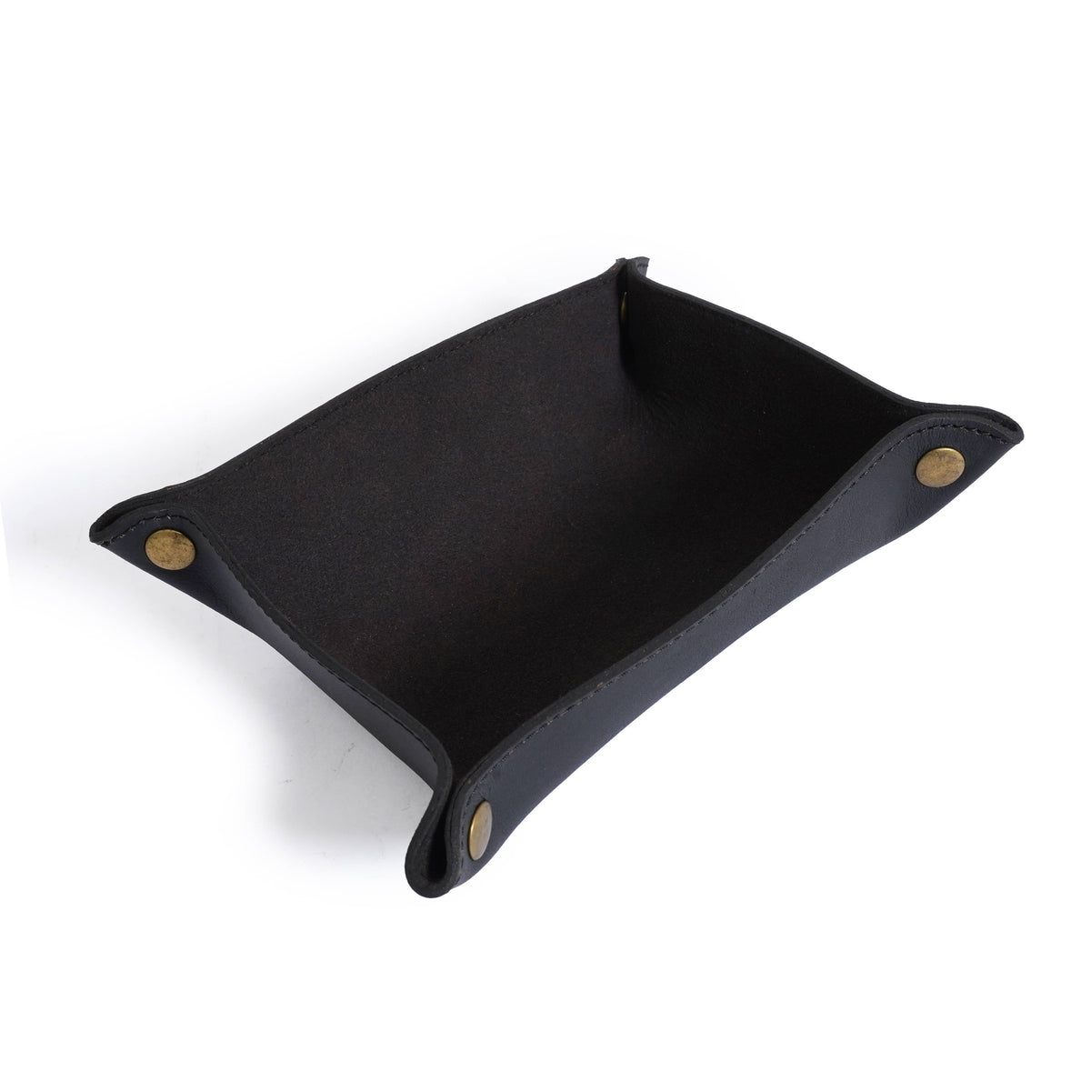 Desk Organizer Leather Valet Dump Tray for Men, view 3