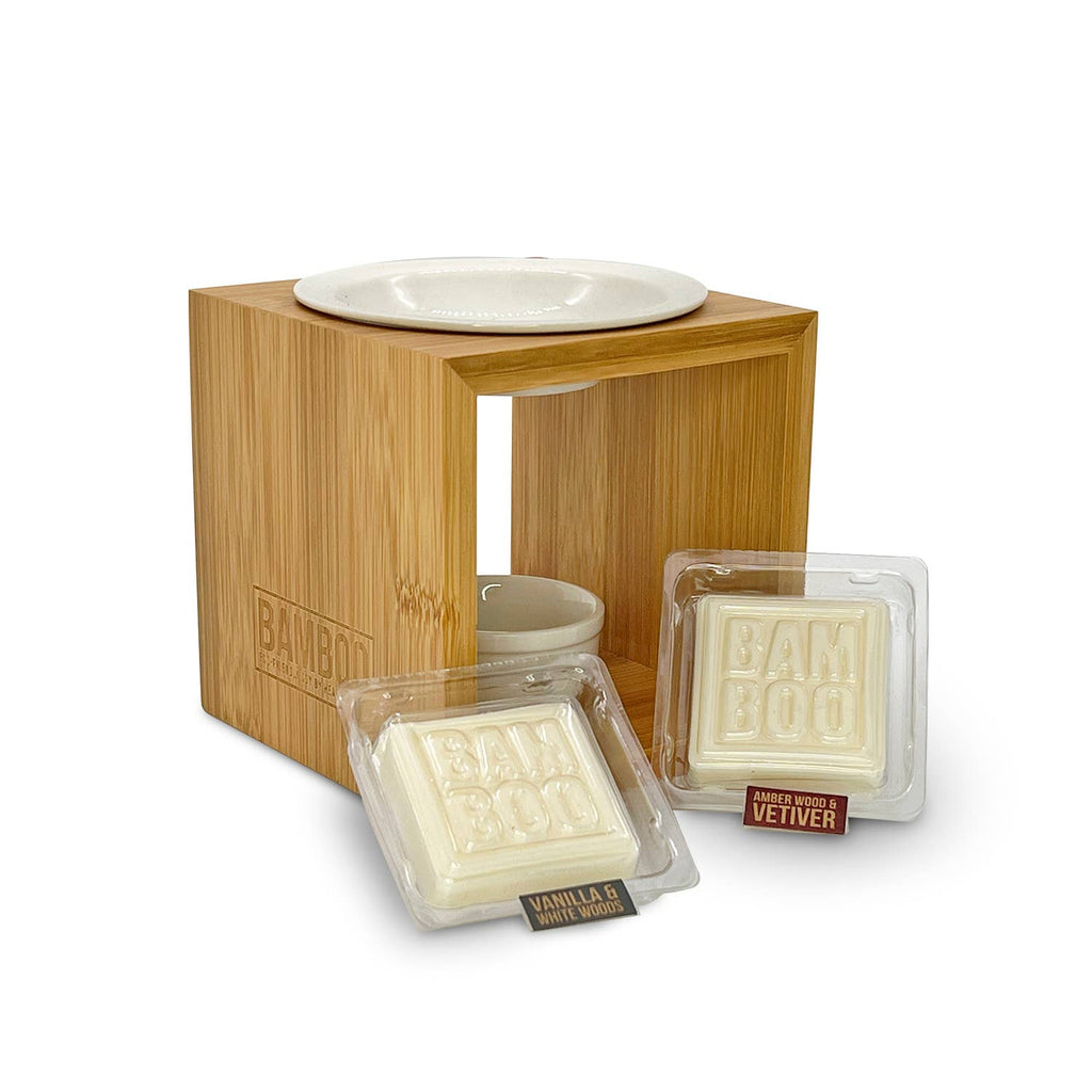 BAMBOO Wax Melt Warmer - Round Circle, view 3