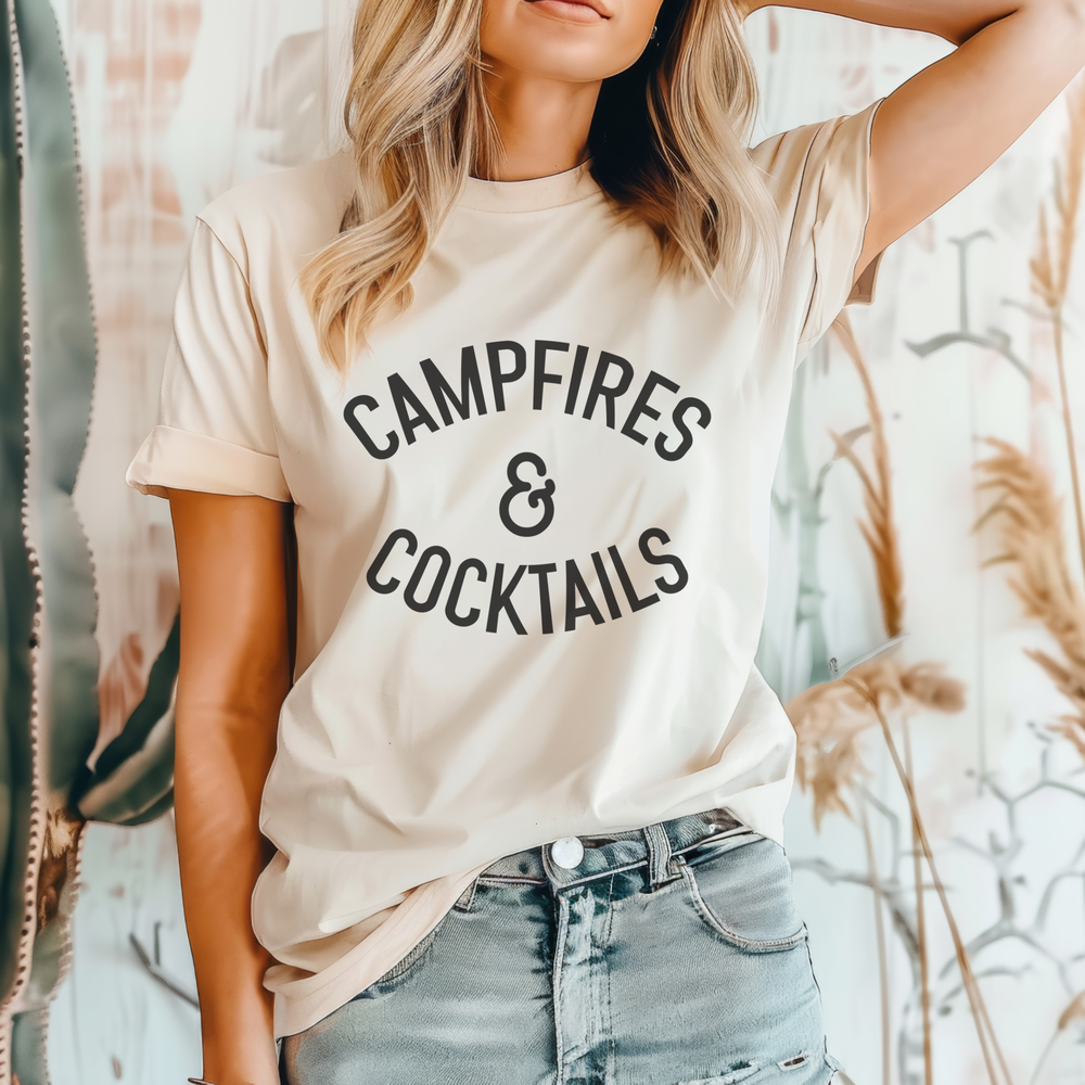 Campfires & Cocktails Women's Graphic T-Shirt