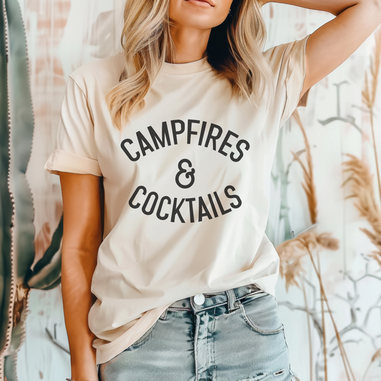 Campfires & Cocktails Women's Graphic T-Shirt