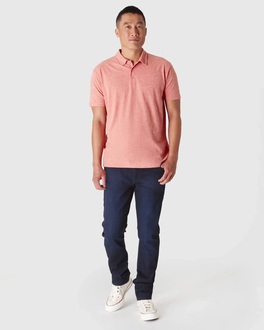Short Sleeve Shirt | Polo | Heather Cayenne
