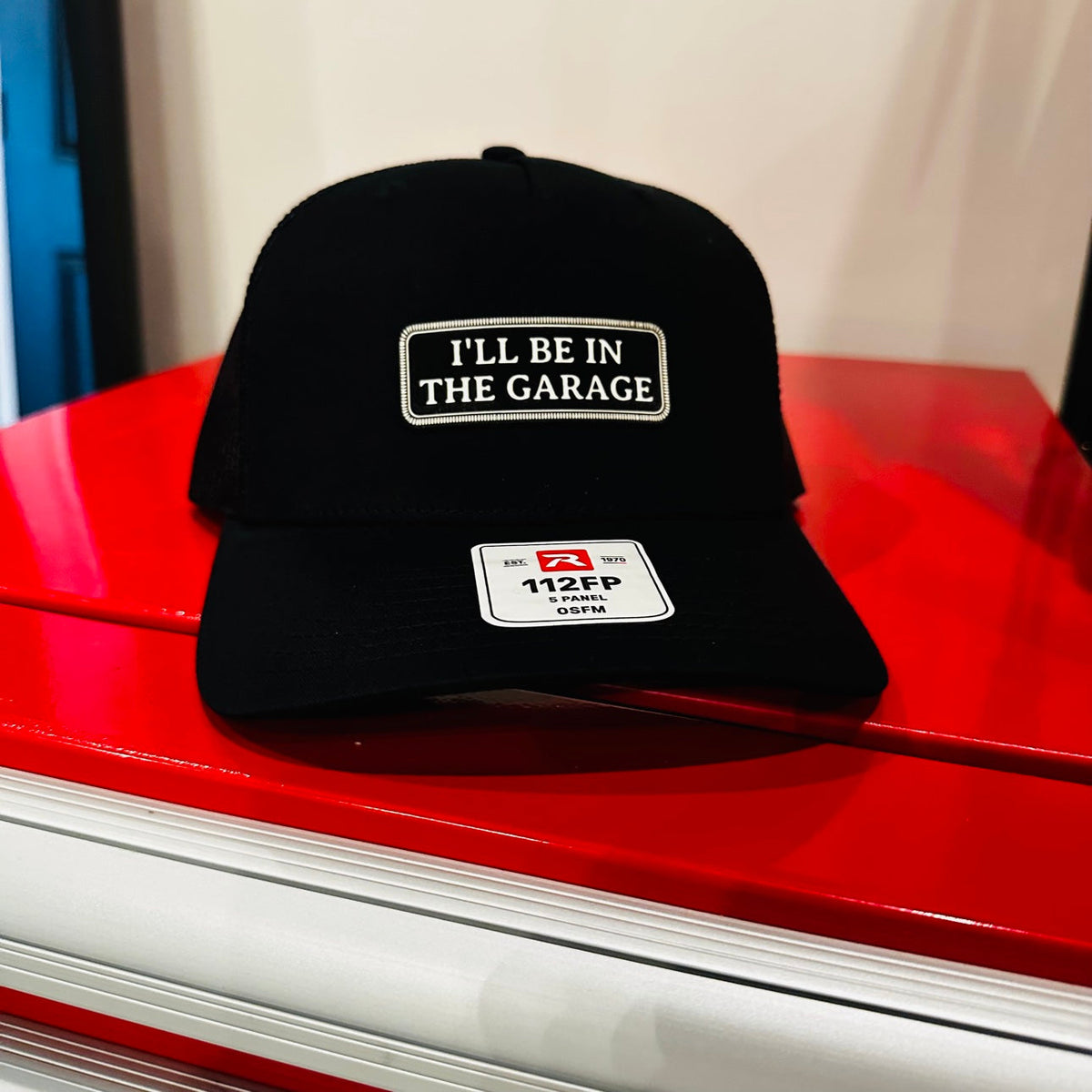 I'll Be In The Garage 5-Panel Hat - Black