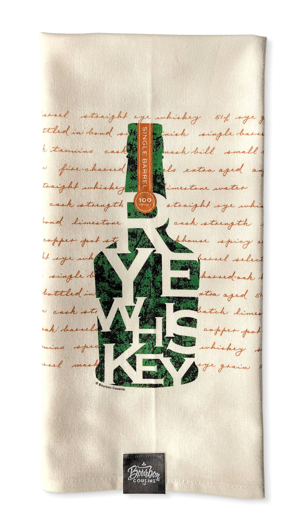 Bourbon Cousins - Rye Whiskey - Bar Towel, view 2