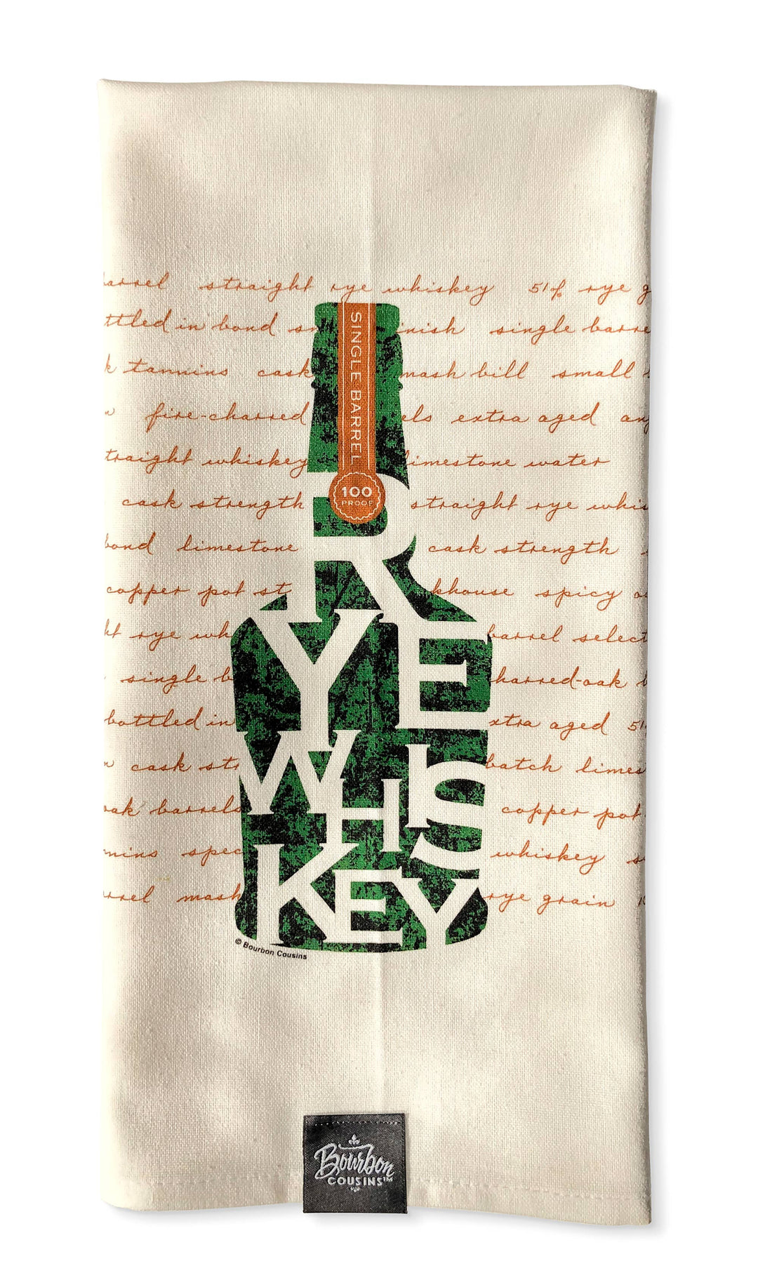 Bourbon Cousins - Rye Whiskey - Bar Towel