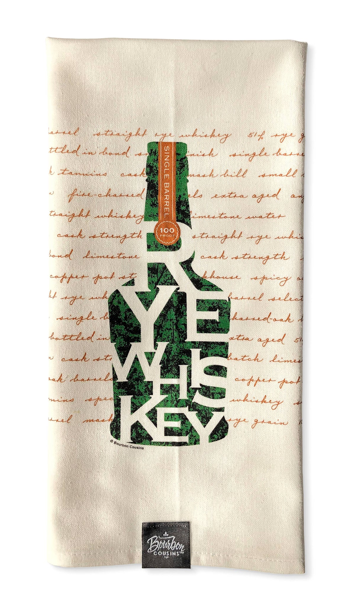 Bourbon Cousins - Rye Whiskey - Bar Towel, view 2