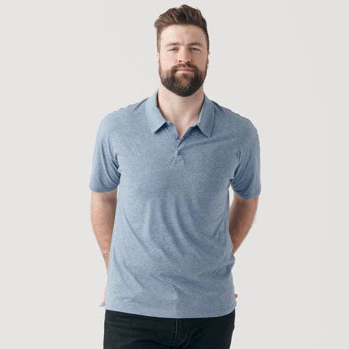 Short Sleeve Shirt | Polo | Heather Indigo