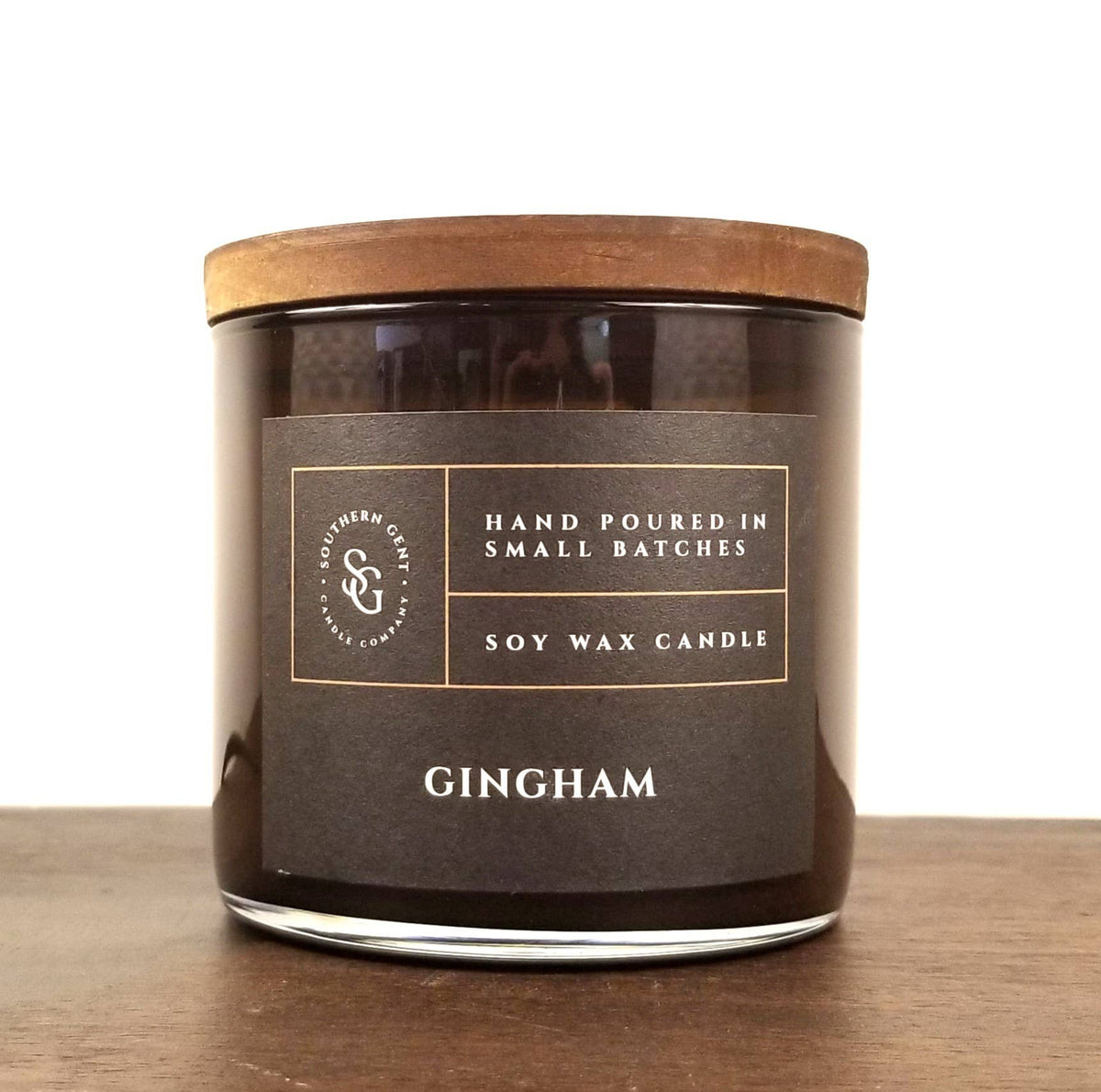 Southern Gent Candles - Gingham Soy/Coconut Wax Candle, view 4