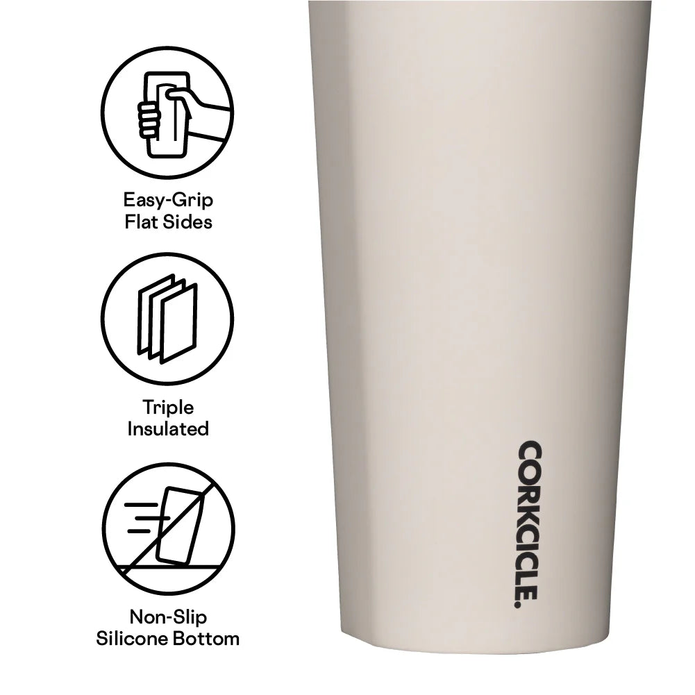 Corkcicle - Cold Cup Insulated Tumbler with Straw - Latte 24oz