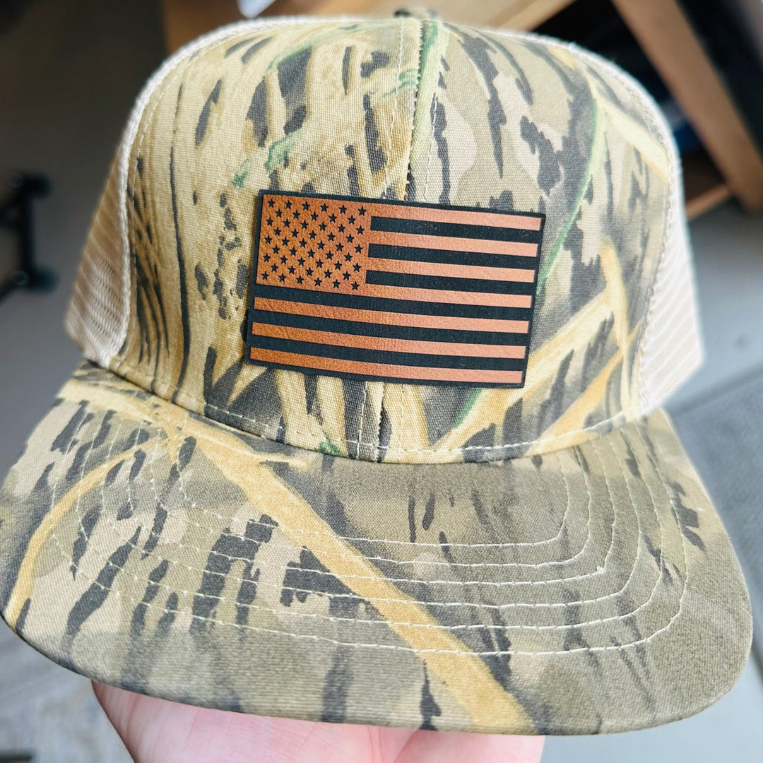 American Flag Camo Trucker Hat
