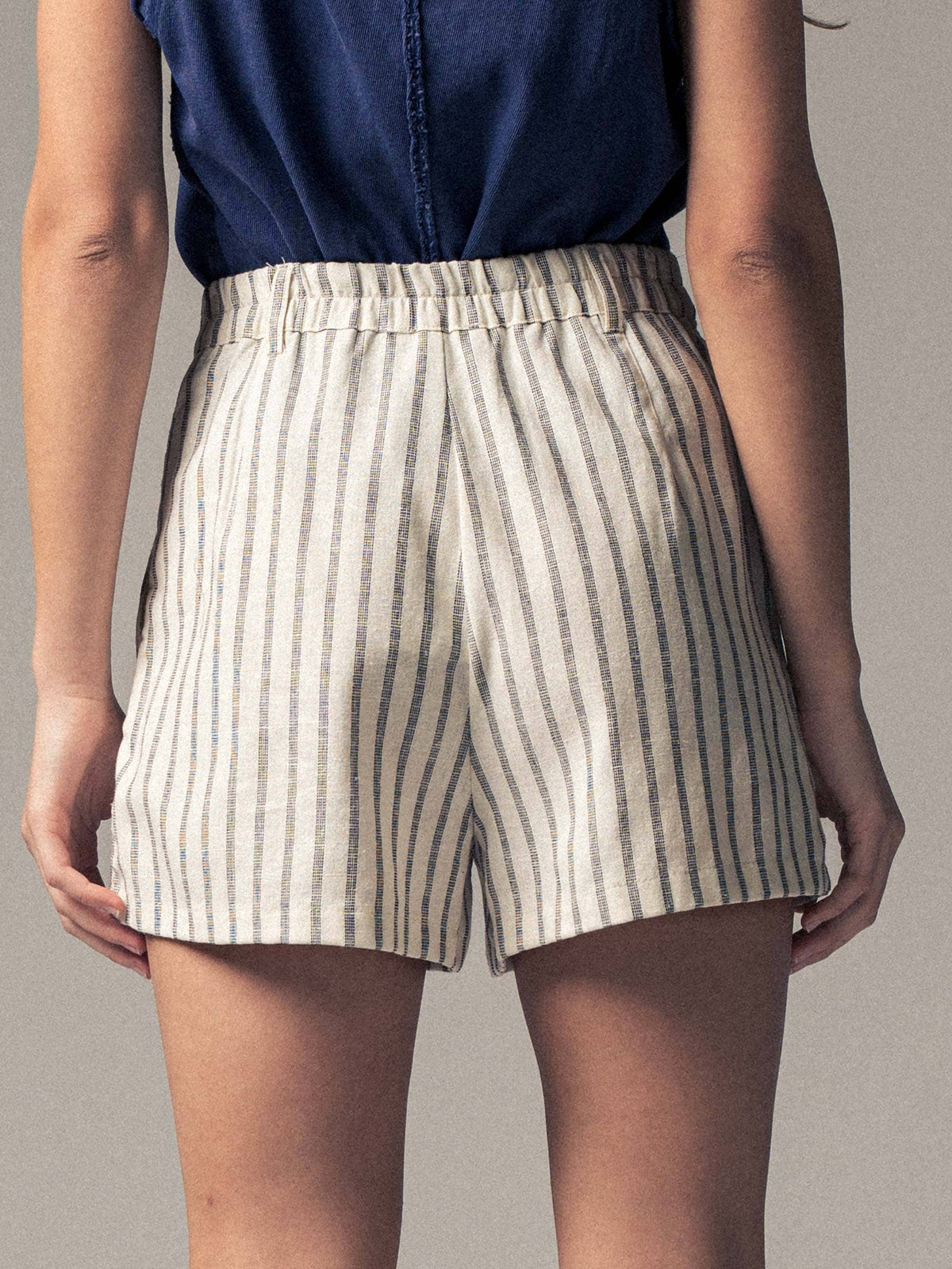 Coastal Linen Stripe Shorts, view 3
