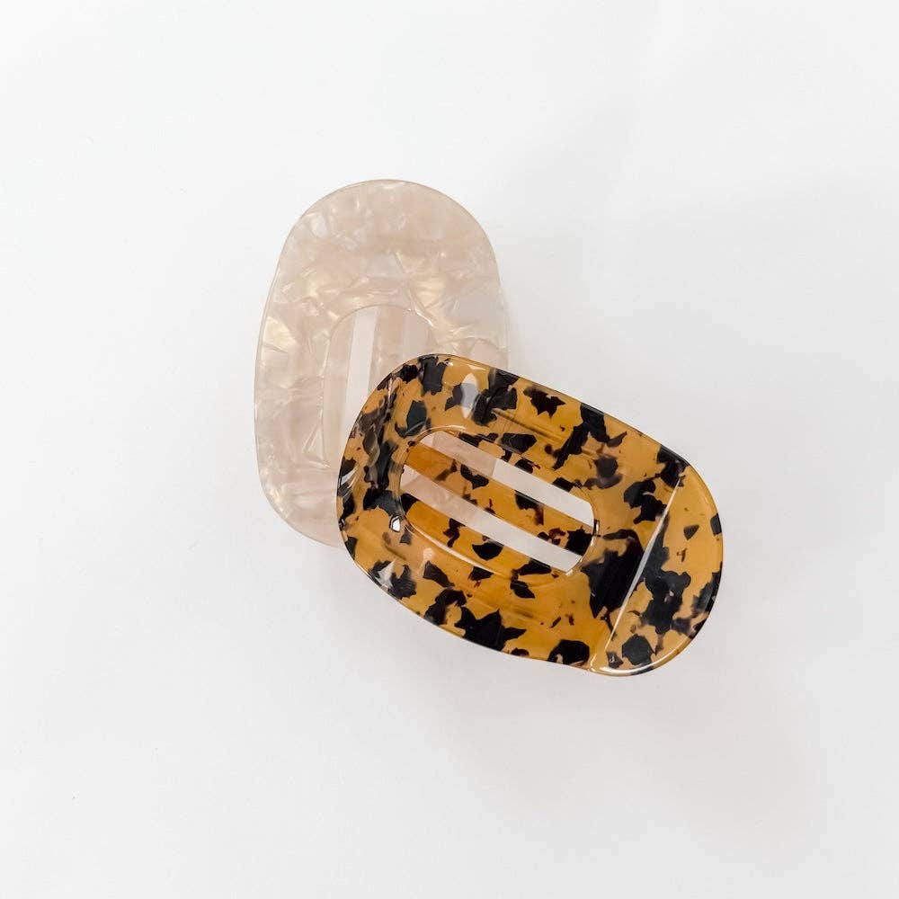 Large Flat Round Hair Clip, view 3