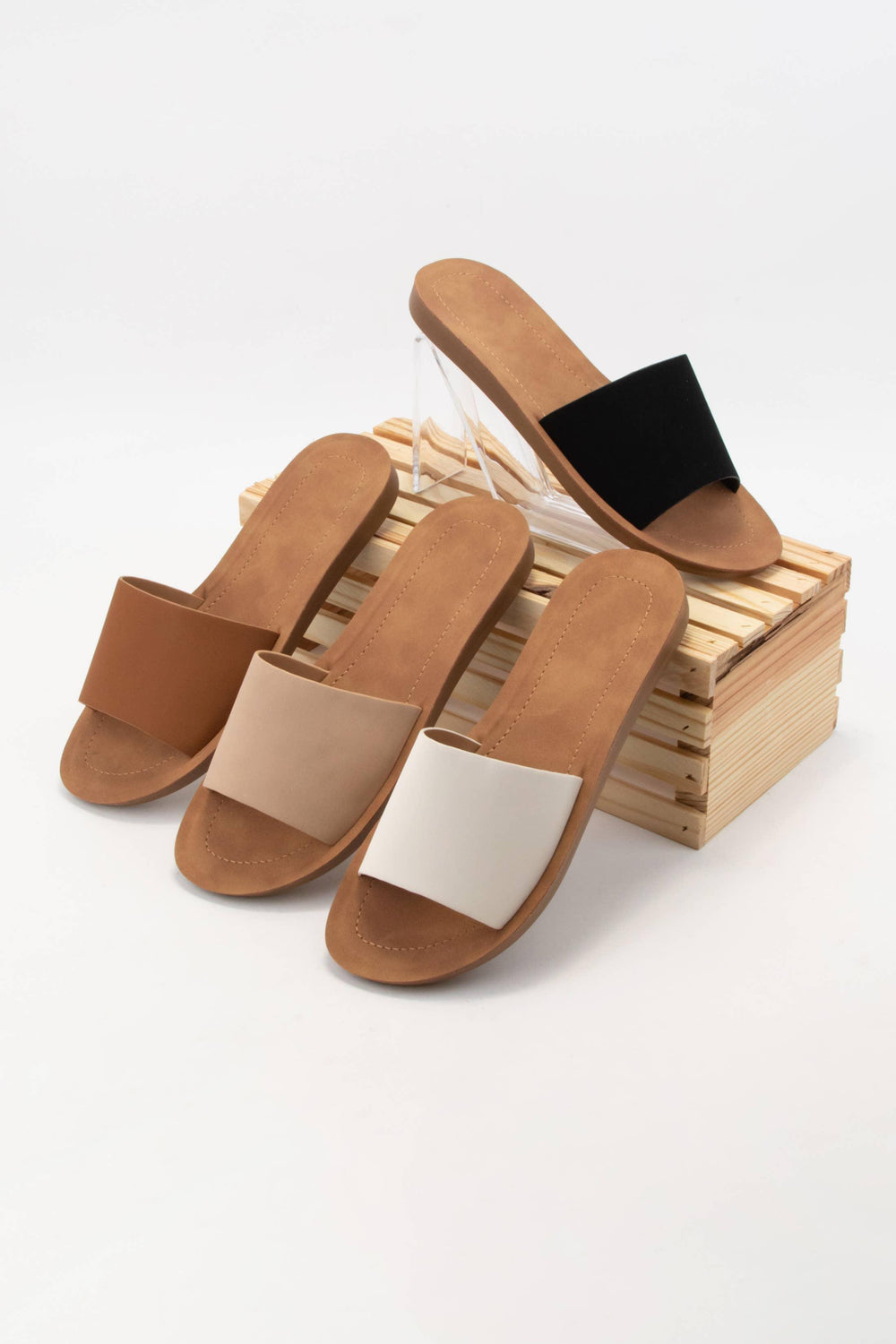 Basic Bold Upper Flexible Sole Slide - Rust & Refined