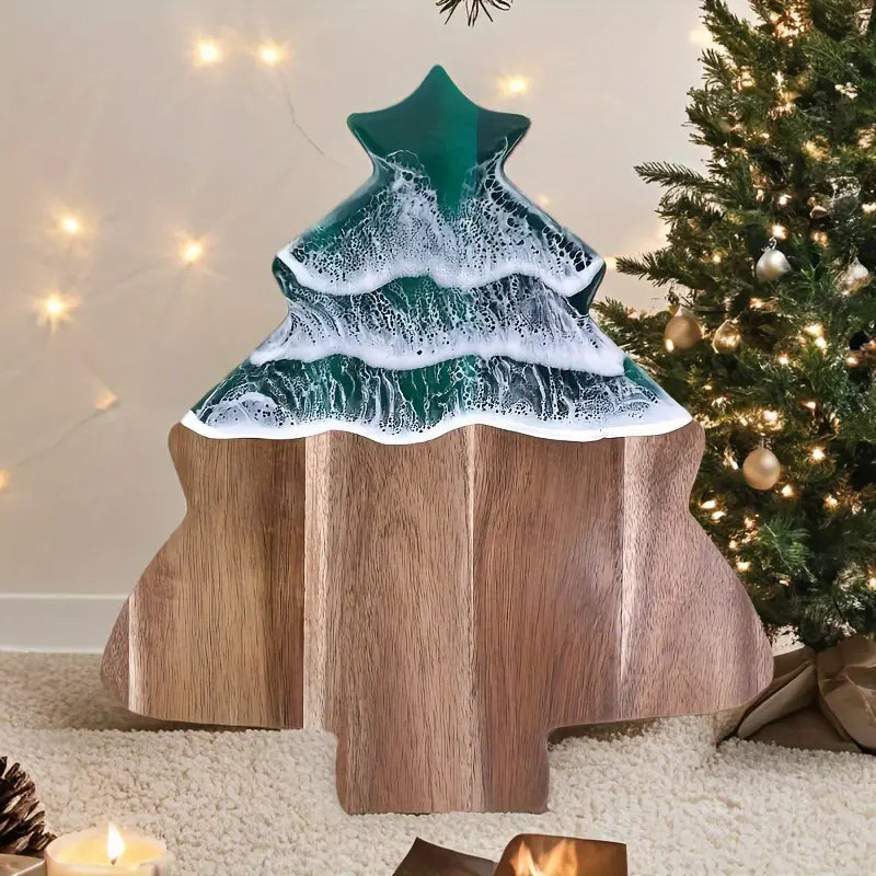Christmas Tree-Shaped Wooden Cutting Board