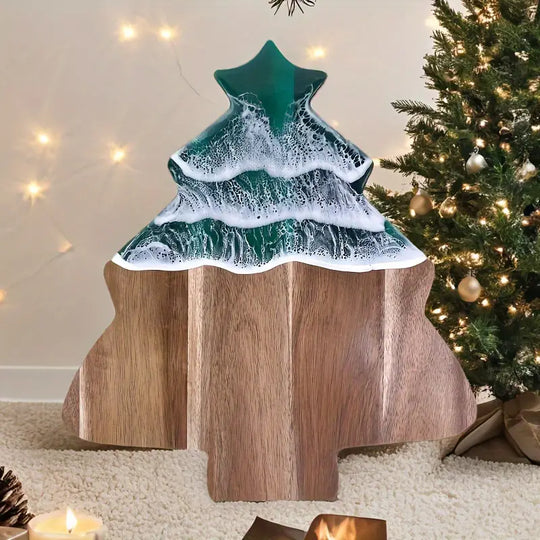 Christmas Tree-Shaped Wooden Cutting Board