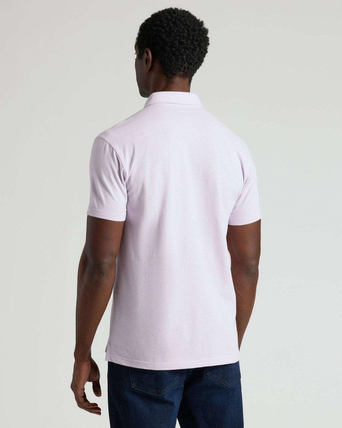 Heather Orchid Short Sleeve Polo, view 4