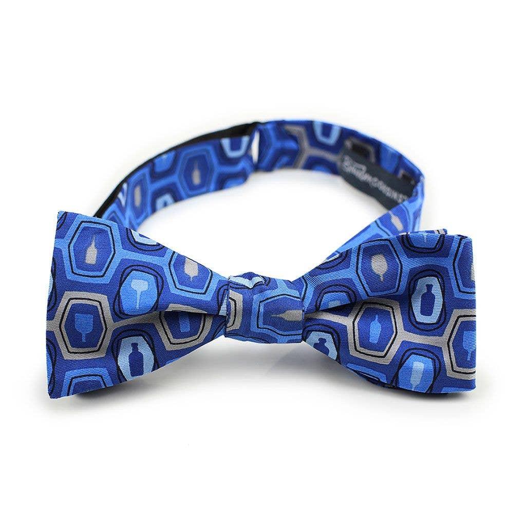 Bourbon Cousins - Bourbon Fest Bow Tie - Royal Blue + Gray - Rust & Refined