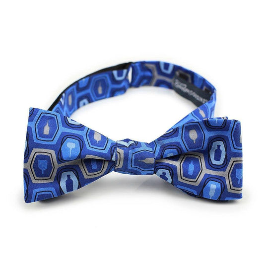 Bourbon Cousins - Bourbon Fest Bow Tie - Royal Blue + Gray - Rust & Refined