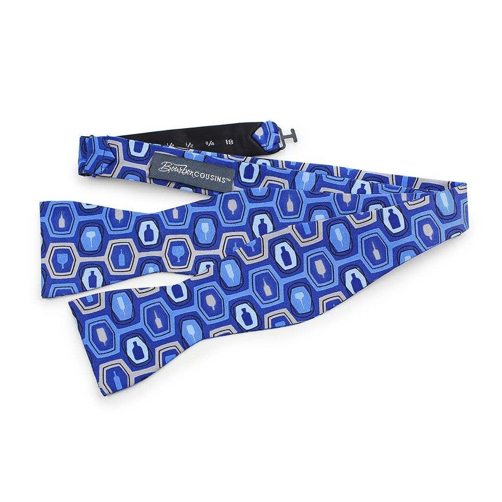 Bourbon Cousins - Bourbon Fest Bow Tie - Royal Blue + Gray - Rust & Refined