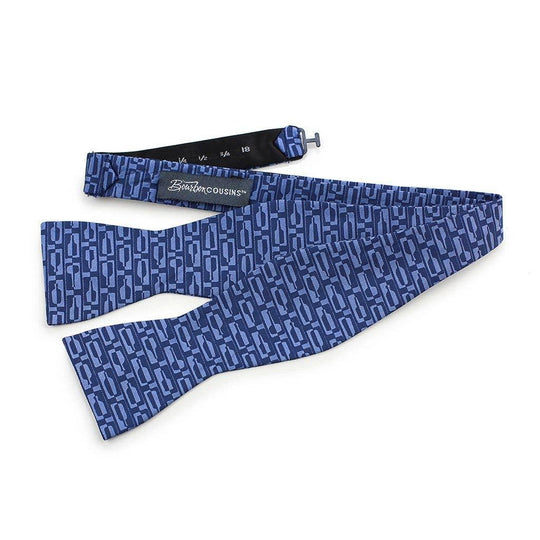Bourbon Cousins - Bourbon Row Bow Tie - Navy + Chambray Blue - Rust & Refined