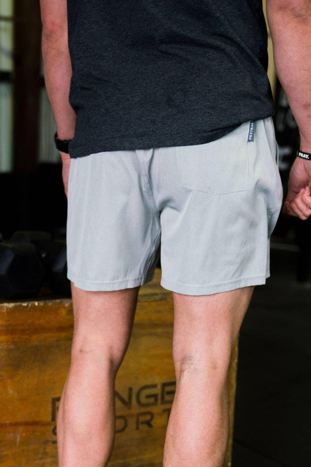 BURLEBO - Athletic Short - Light Grey - Mayan Liner: Light Grey / 5.5" - Rust & Refined