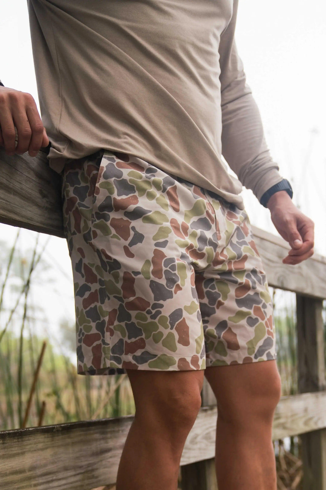 BURLEBO - Everyday Shorts - Driftwood Camo - Rust & Refined