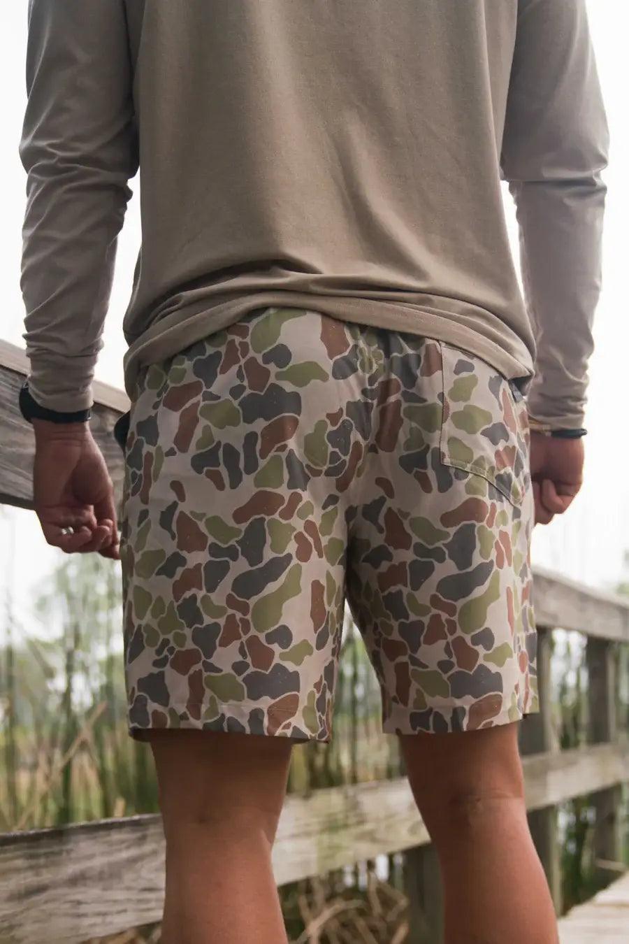 BURLEBO - Everyday Shorts - Driftwood Camo - Rust & Refined