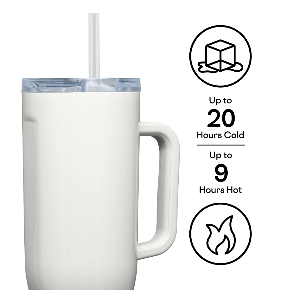 Corkcicle - Cruiser Insulated Tumbler with Handle - Oat Milk 40oz