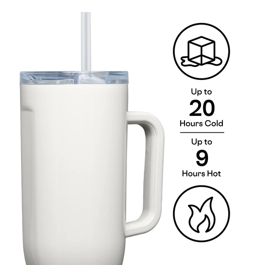 Corkcicle - Cruiser Insulated Tumbler with Handle - Oat Milk 40oz