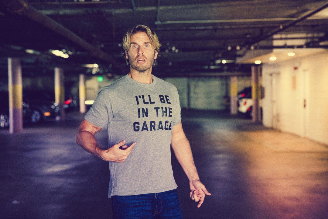 I'll Be In The Garage Men's Tshirt Father's Day Graphic Tee