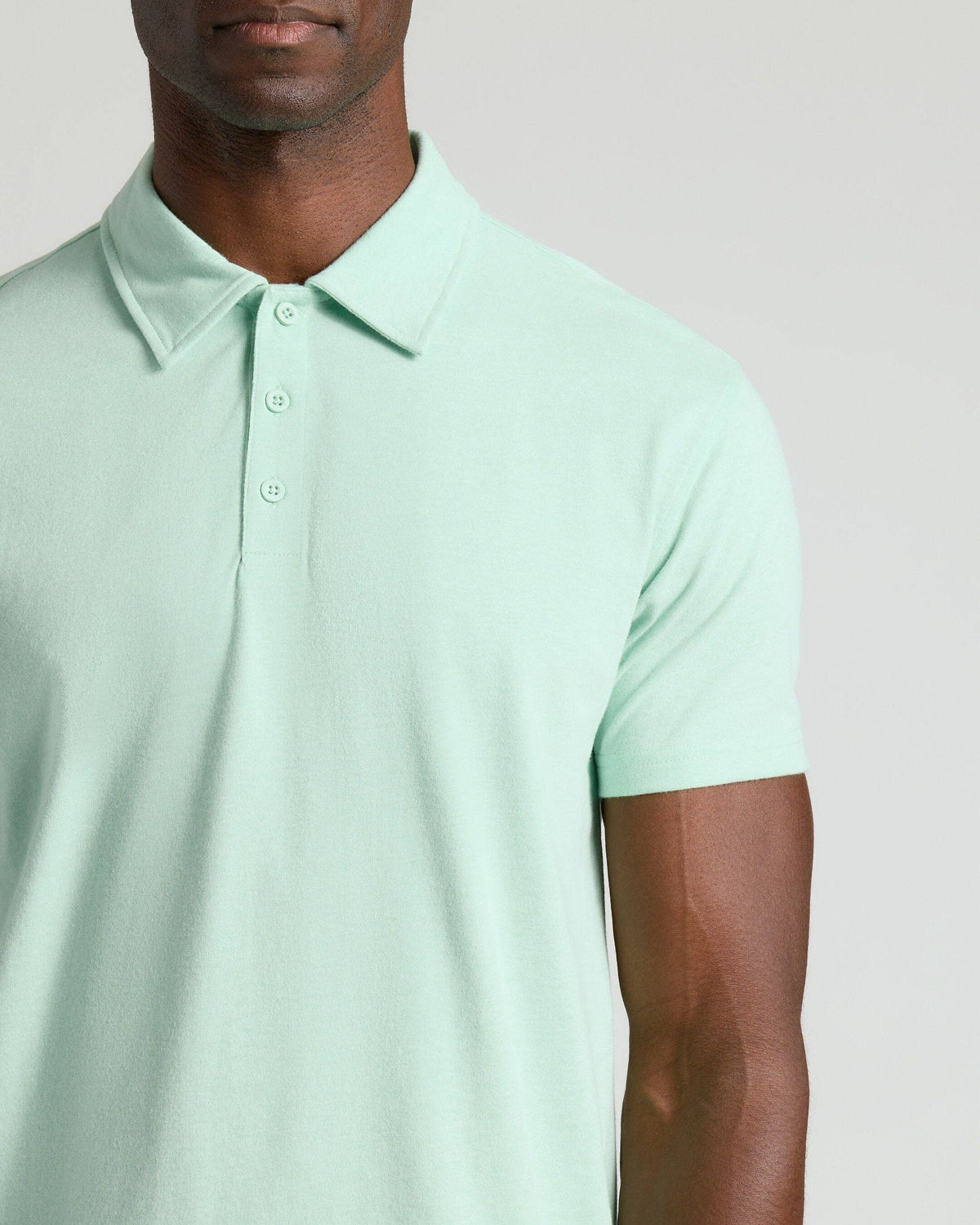 Heather Mist Short Sleeve Polo, view 3