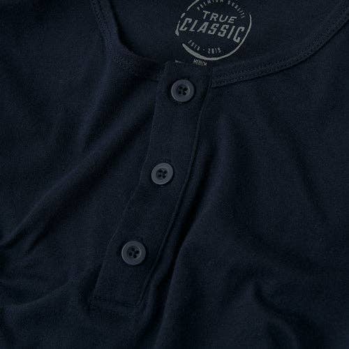 True Classic - Long Sleeve Henley | Navy