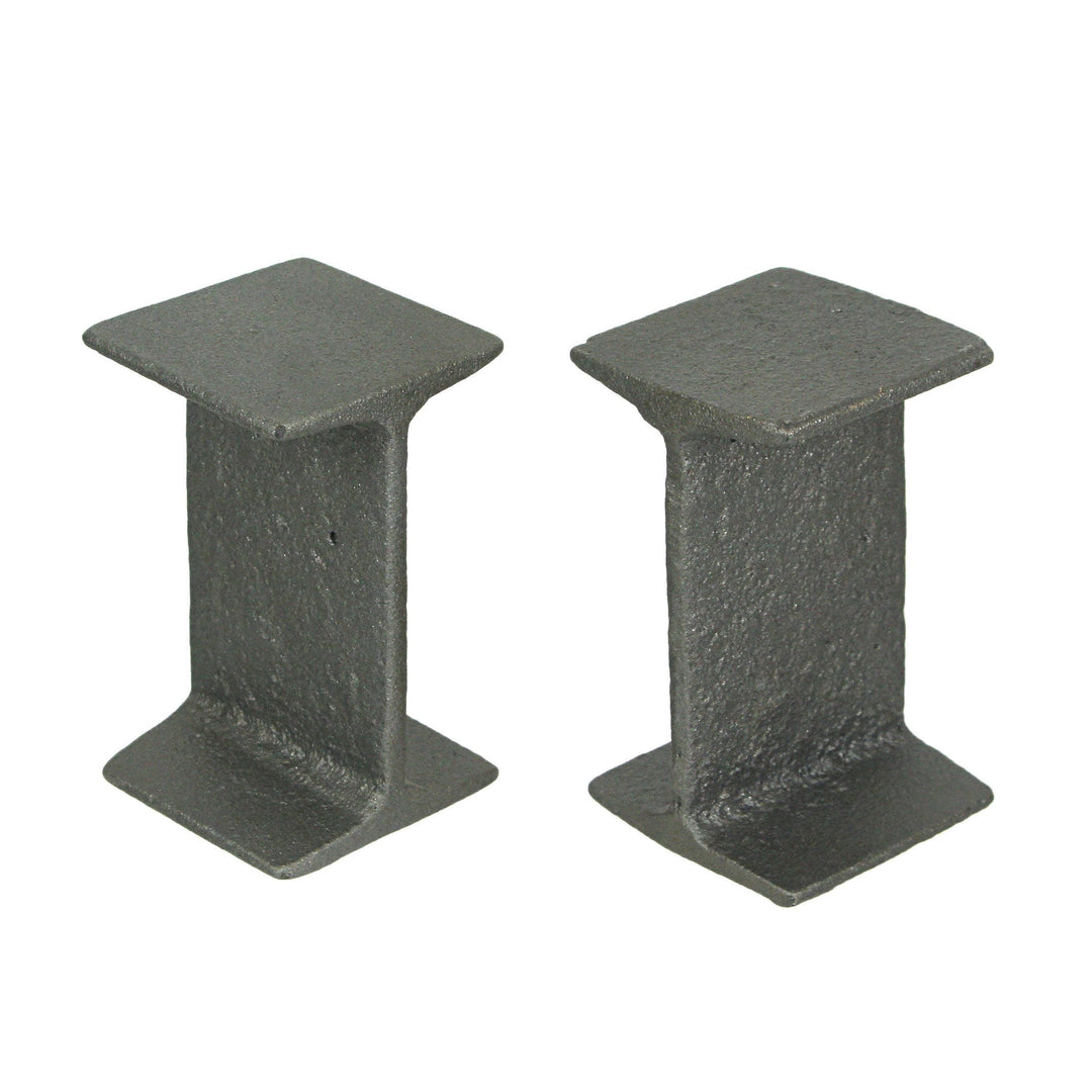 Set of 2 Cast Iron I Beam Bookends Bookshelf Décor, view 3
