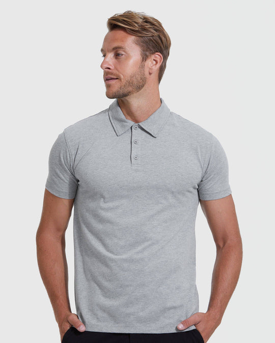 Short Sleeve Shirt | Polo | Heather Gray