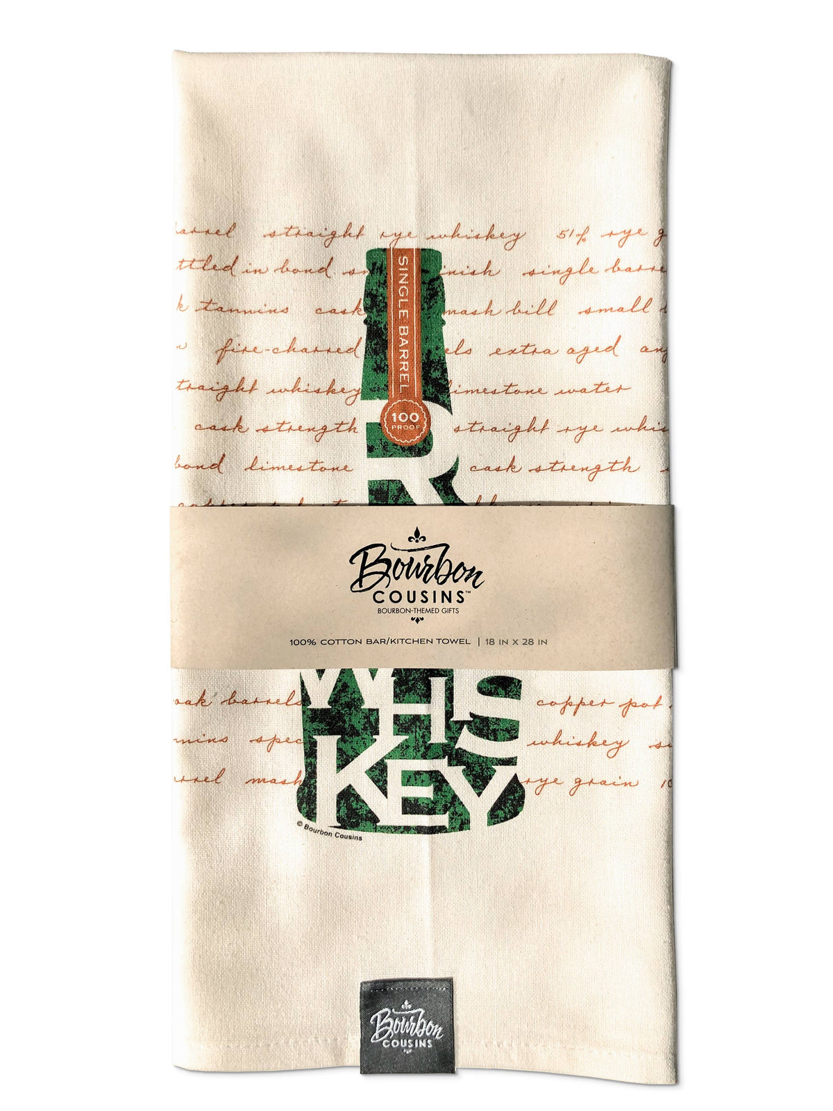 Bourbon Cousins - Rye Whiskey - Bar Towel, view 3