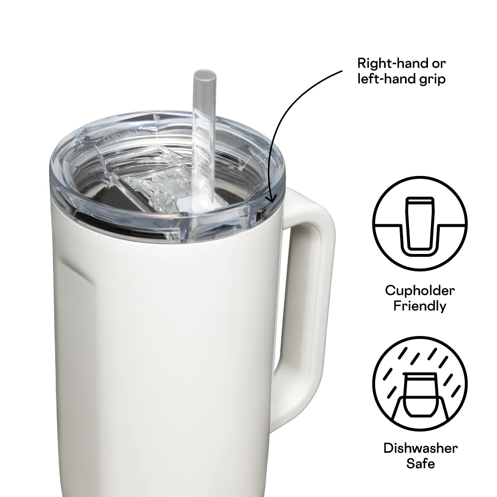 Corkcicle - Cruiser Insulated Tumbler with Handle - Oat Milk 40oz, view 4