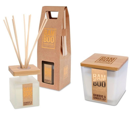 BAMBOO Bamboo & Ginger Lily - Candle & Reed Diffuser - Gift Set
