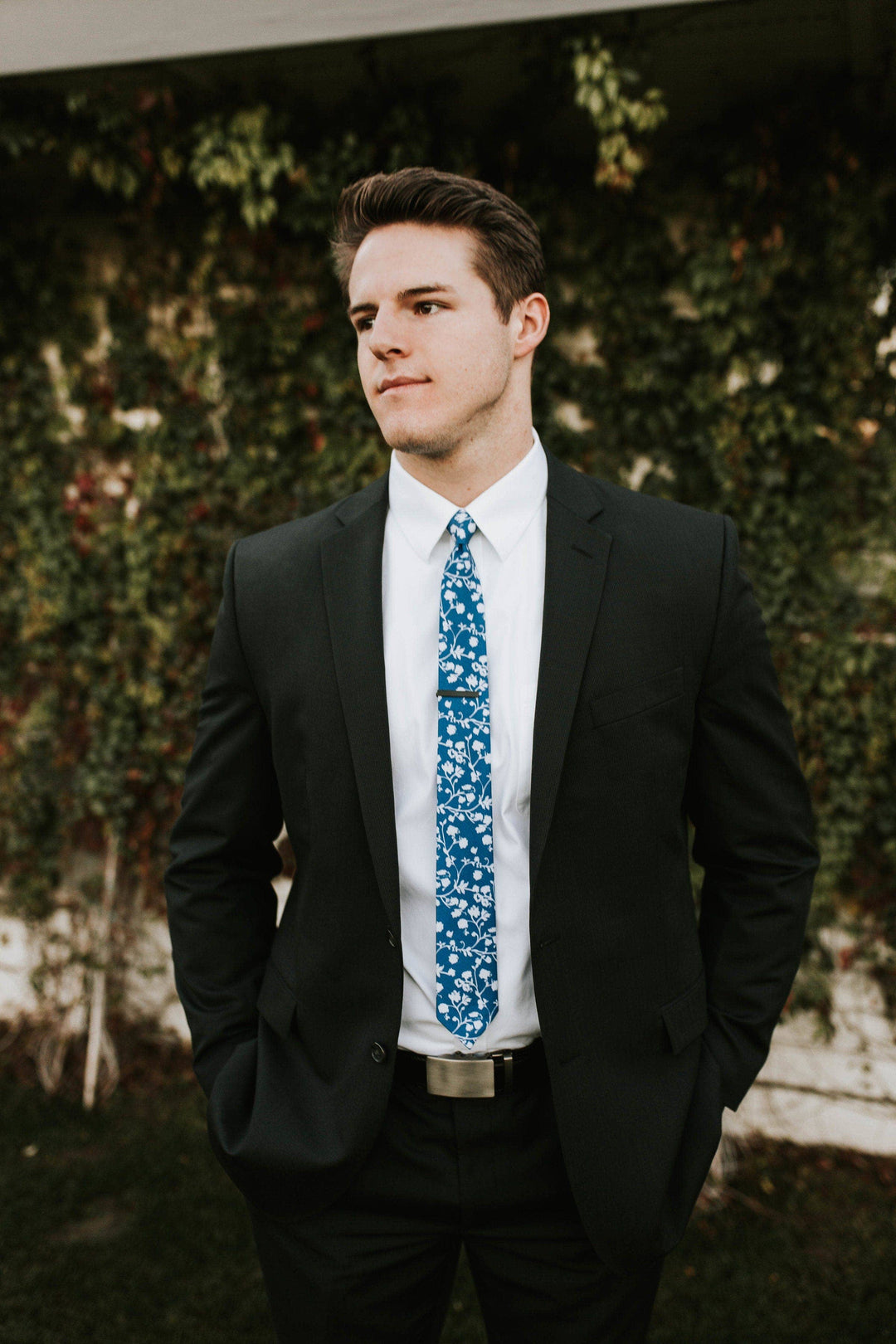 Crater - Light Blue Floral Tie