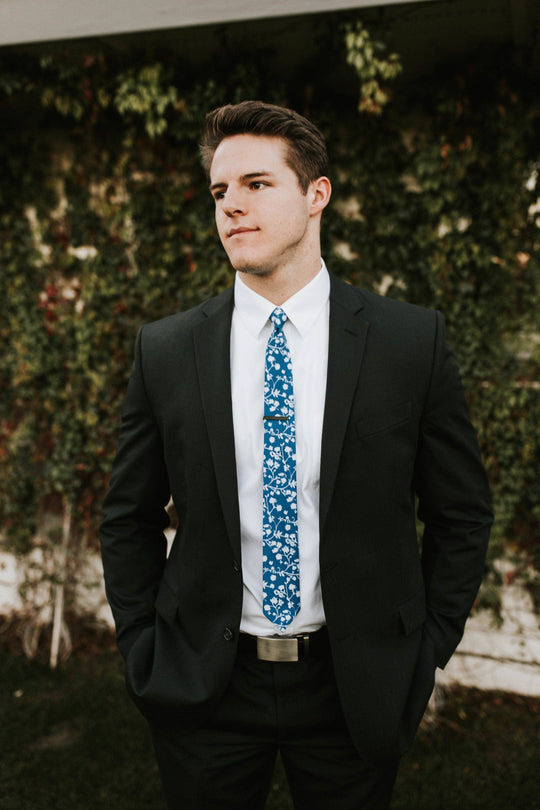 Crater - Light Blue Floral Tie