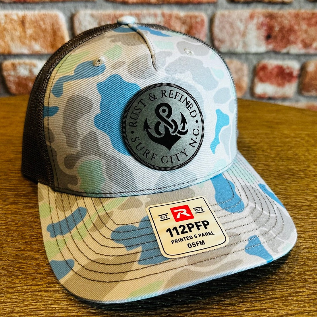 R&R Anchor Blue Camo Trucker Hat