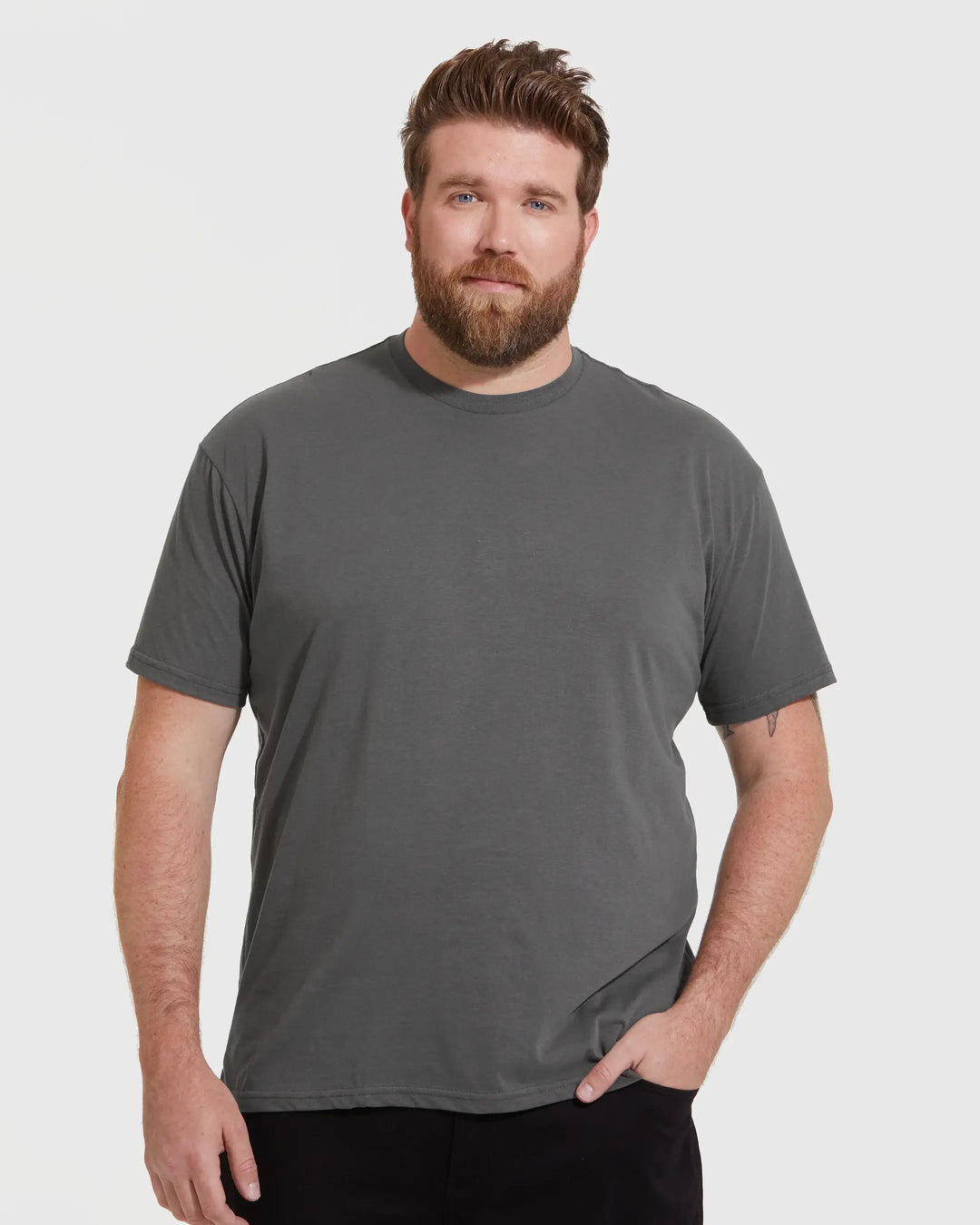 True Classic Premium Fitted Crew Neck T-Shirt - Carbon