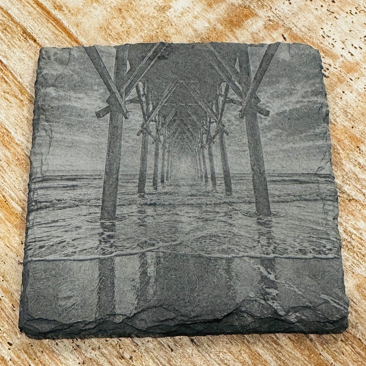 Surf City Pier Slate Coaster