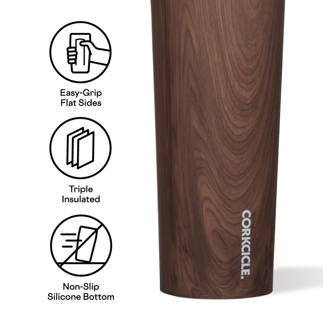 Corkcicle - Origins Sport Canteen Insulated Water Bottle - Walnut Wood 24oz