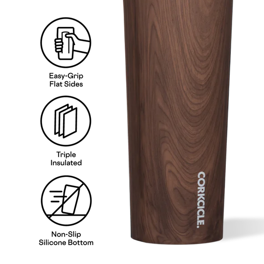 Corkcicle - Origins Sport Canteen Insulated Water Bottle - Walnut Wood 24oz