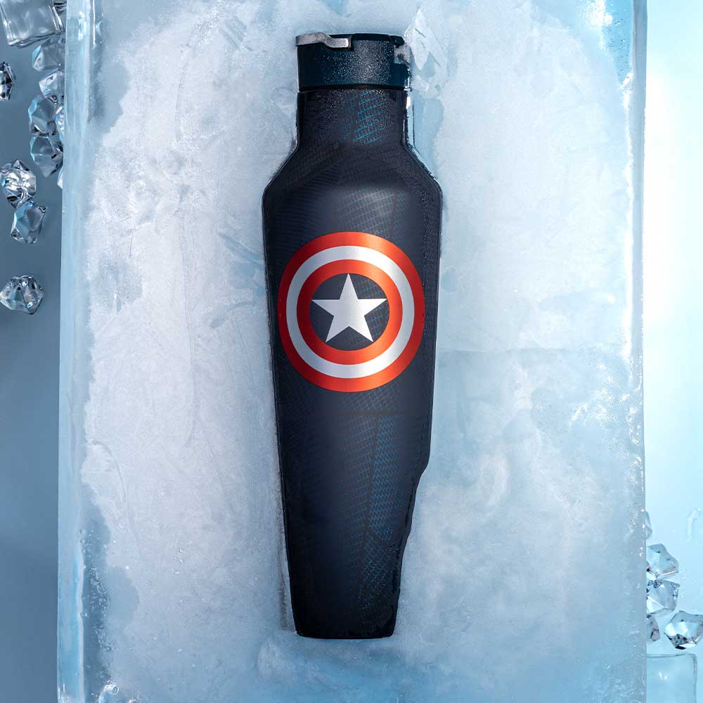 Corkcicle - MARVEL Sport Canteen Insulated Water Bottle - Captain America 20oz