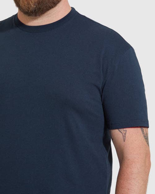 True Classic Premium Fitted Crew Neck T-Shirt - Navy, view 4