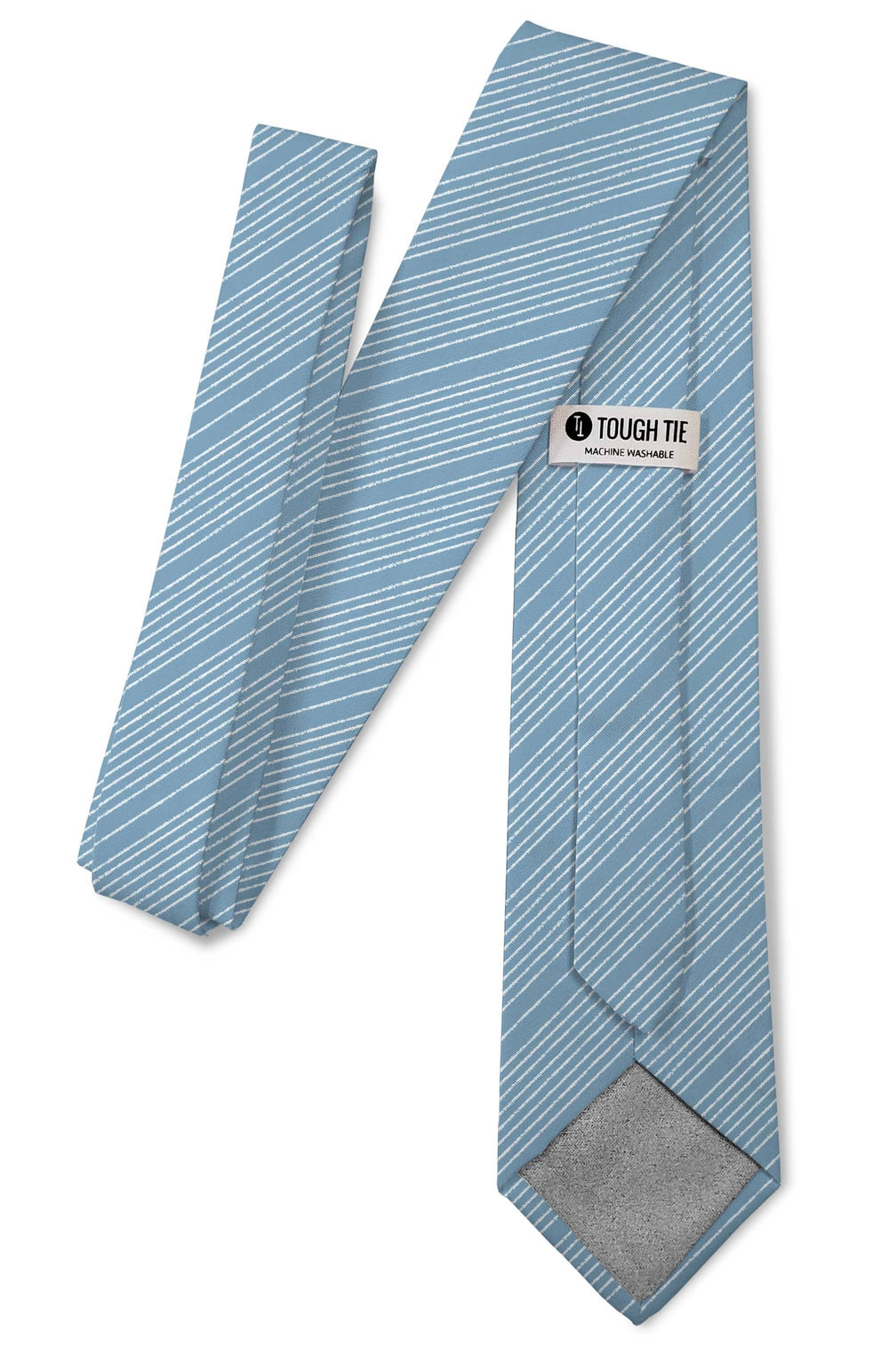 Drip – Textured Dusty Blue Striped Tie