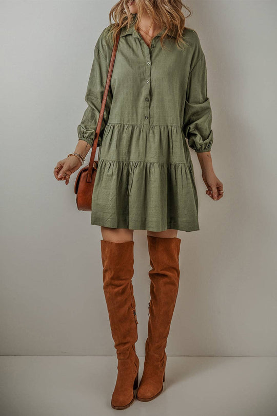 Thompson Pleated Shirt Dress