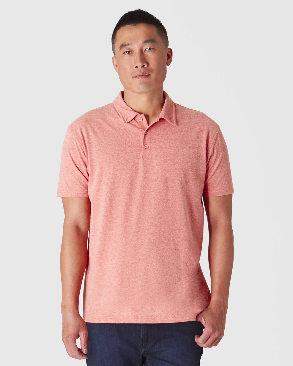 Short Sleeve Shirt | Polo | Heather Cayenne