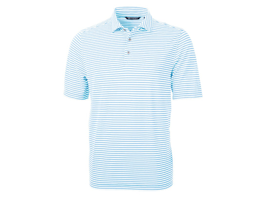Virtue Eco Pique Stripe Recycled Mens Polo - Atlas
